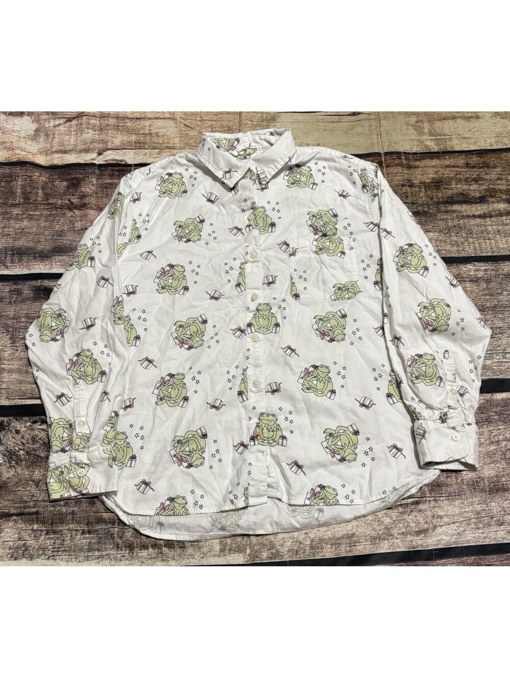 Aerie Pajama Top Womens Small Kermit The Frog Presents Long Sleeve
